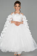 Robe de Mariage Pour Enfant Longue Blanc ABG179