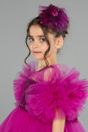 Robe de Soirée Enfants Courte Fushia ABK2572