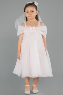 Robe de Soirée Enfants Courte Saumon ABK2295