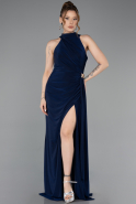 Robe de Soirée Longue Bleu Marine ABU5918