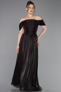 Robe de Soirée Longue Mousseline Brun ABU5920