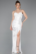 Robe De Soirée Longue Blanc ABU3247