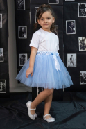 Jupe Fille Bleu KT201