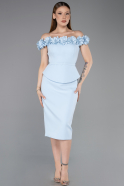 Robe de Cérémonie Midi Bleu clair ABK2583