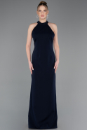 Robe de Soirée Longue Bleu Marine ABU5971