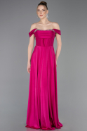 Robe de Soirée Longue Fushia ABU5938