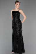 Robe Queue de Poisson Longue Noir ABU5939