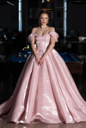 Robe Haute Couture Longue Satin Poudre ABU5749