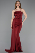 Robe de Soirée Longue Rouge Bordeaux ABU5992