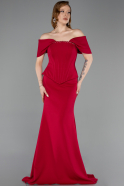 Robe de Soirée Longue Fuchsia foncé ABU6002
