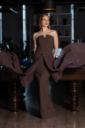 Robe de Soirée Longue Brun ABU5970