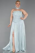 Robe Grande Taille Longue Mousseline Menthe ABU5958