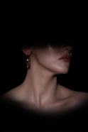 Boucle d'Oreille Brun foncé DF1035