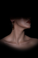 Boucle d'Oreille Bordeaux-Or DF1042