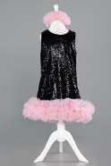 Robe de Soirée Enfants Courte Noir ABK2574
