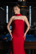 Robe de Soirée Longue Rouge ABU5981