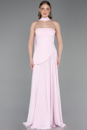 Robe de Soirée Longue Mousseline Poudre ABU6042