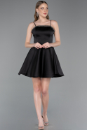 Robe de Cérémonie Courte Satin Noir ABK2603