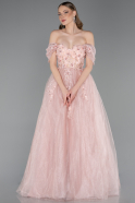 Robe de Soirée Longue Poudre ABU6056