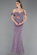 Robe de Soirée Longue Lavande ABU6059