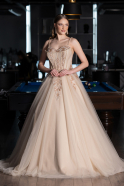 Robe De Soirée De Créateur Longue Or ABU6010