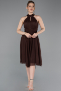 Robe de Cérémonie Courte Brun ABK2612