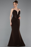Robe De Soirée Longue Brun ABU5568
