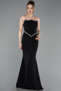 Robe Queue de Poisson Longue Noir ABU6092