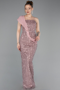 Robe De Soirée Squameuse Longue Poudre ABU6075