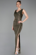 Robe de Soirée Longue Kaki ABU6105