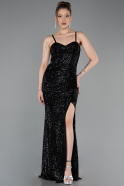 Robe de Soirée Longue Noir ABU6106