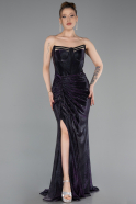 Robe de Soirée Longue Violet ABU6111
