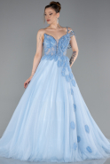 Robe de Soirée Longue Indigo ABU6113