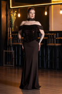 Robe de Soirée Longue Brun ABU6094
