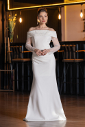 Robe de Soirée Longue Blanc ABU6101