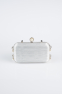 Sac de Soirée Luxe Coupe Au Laser Platine KC714