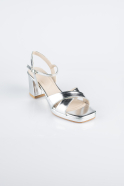 Chaussure de soirée Cuir Argent ABD2114