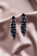 Boucle d'Oreille Bleu Marine UKP1186
