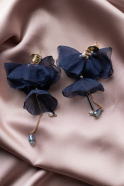 Boucle d'Oreille Bleu Marine UKP1191