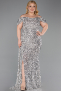 Robe De Soirée Grande Taille Longue Beige ABU5232