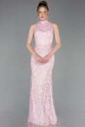 Robe De Soirée Longue Poudre ABU4791