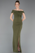 Robe de Soirée Longue Kaki ABU6151