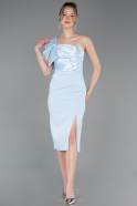 Robe de Cérémonie Midi Bleu clair ABK2625