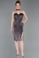 Robe de Cérémonie Midi Anthracite ABK2627