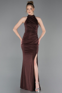 Robe De Soirée Longue Brun ABU6083