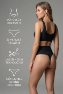 Gaine Ventre Plat & Taille Galbée Noir EM2806