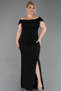Robe De Soirée Grande Taille Longue Noir ABU5714