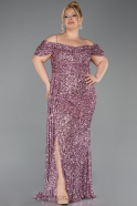 Robe De Soirée Grande Taille Longue Poudre ABU5232