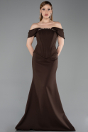 Robe De Soirée Longue Brun ABU6002
