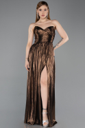 Robe de Soirée Longue Brun ABU6196